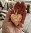 Heart Keychain Amigurumi Pattern step 4 - final assembly and finishing