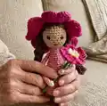 WILD ROSE FAIRY Amigurumi Pattern step 1 - construction progress
