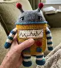 Pixie the Robot Amigurumi Pattern step 1 - construction progress