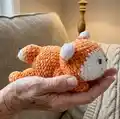 My little Fox Amigurumi Pattern step 1 - construction progress