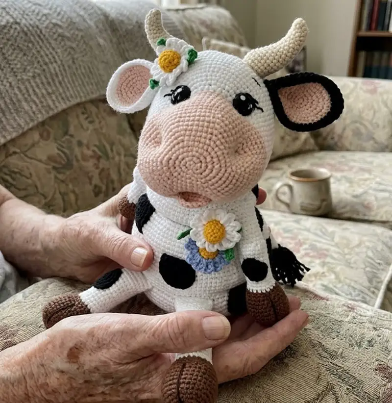 Complimentary Intermediate crochet pattern: Cow Stacking Toy Amigurumi Pattern - Simple to follow guide