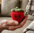 Stanley the Strawberry Amigurumi Pattern step 1 - construction progress