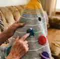 Solar System Space Blanket Pattern step 4 - final assembly and finishing