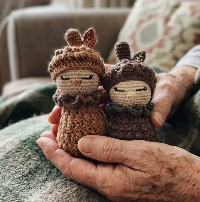 Complimentary Intermediate crochet pattern: The Magic of Autumn Pine Cone Amigurumi Pattern - Simple to follow guide