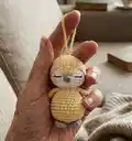 Keychain Mini Penguin Amigurumi Pattern step 4 - final assembly and finishing