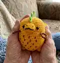 Pineapple Rex Amigurumi Pattern step 1 - construction progress