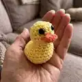 Daisy The Duck Amigurumi Pattern step 1 - construction progress