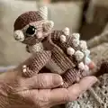 Ankylosaurus Bruno Amigurumi Pattern step 2 - assembly progress