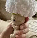 Baby Dandelion Amigurumi Pattern step 2 - assembly progress