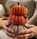 Pumpkin Plush Hat Pattern (crochet) step 1 - construction progress