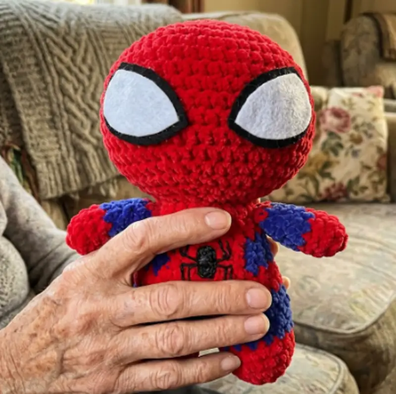 Complimentary Intermediate crochet pattern: Spiderman Amigurumi Pattern - Simple to follow guide