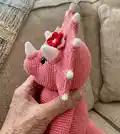 Triceratops Amigurumi Pattern step 2 - assembly progress