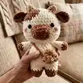 Chubby Milky Cow Amigurumi Pattern step 1 - construction progress