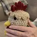 HENNIFER CHICKEN CROCHET COASTER SET Pattern step 3 - details and accessories