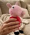 Peppa Pig Amigurumi Pattern step 1 - construction progress