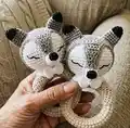 Rattle Wolf Amigurumi Pattern step 1 - construction progress