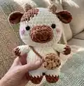 Chubby Milky Cow Amigurumi Pattern step 1 - construction progress