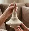Rustic Lamp Pattern step 1 - construction progress