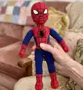 The Spiderman Amigurumi Pattern step 1 - construction progress