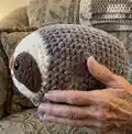 Giant Sloth Amigurumi Pattern step 2 - assembly progress