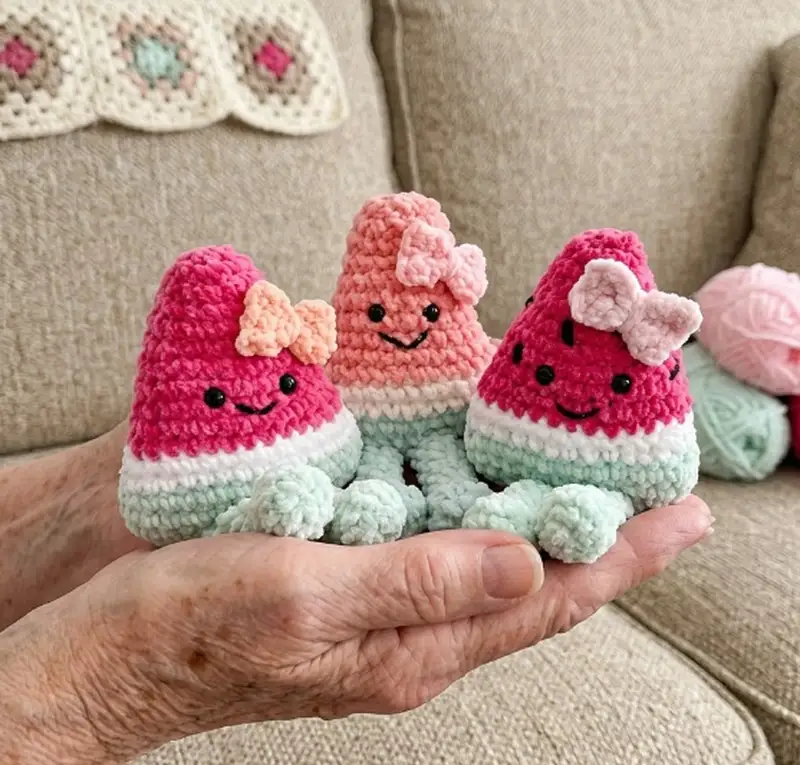Complimentary Intermediate crochet pattern: Wendi the Watermelon Amigurumi Pattern - Simple to follow guide