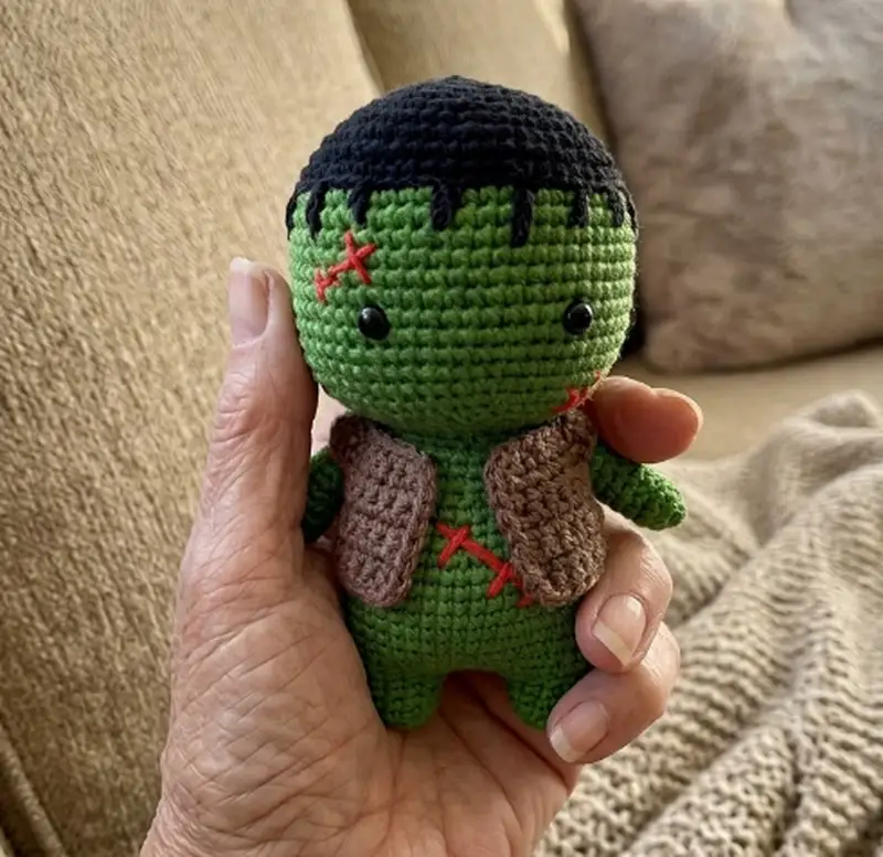 Quality crochet pattern: Monster Frankenstein Amigurumi Pattern - Intermediate level guide with complete instructions