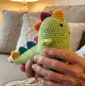 Mr. Pistachio The Dinosaur Amigurumi Pattern step 4 - final assembly and finishing