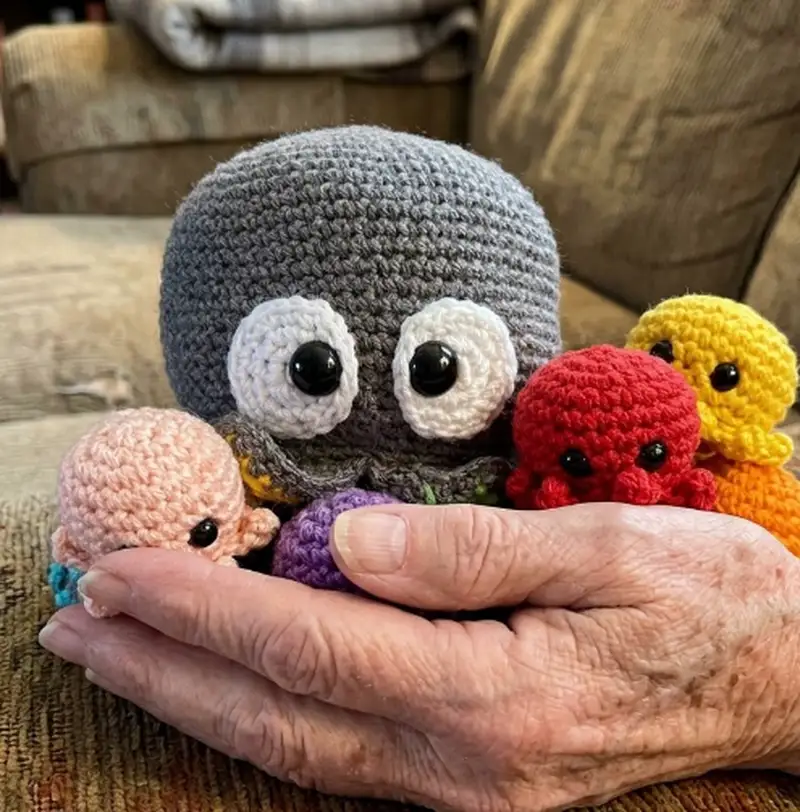 Complimentary Intermediate crochet pattern: Octopus Surprise Amigurumi Pattern - Simple to follow guide