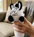 Zebra Hand Puppet Amigurumi Pattern step 3 - details and accessories