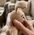 Bunny Crochet Pattern #105 Amigurumi Pattern step 2 - assembly progress