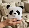Pillow- panda Amigurumi Pattern step 1 - construction progress