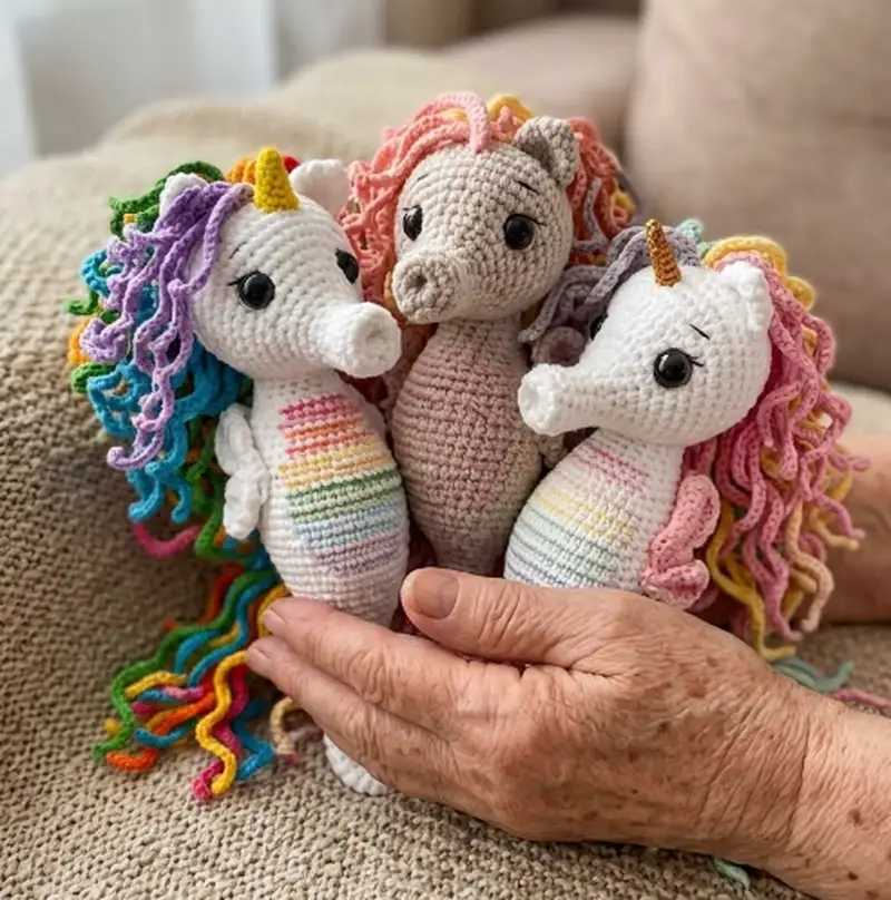 Complimentary Intermediate crochet pattern: Sea Unicorn Amigurumi Pattern - Simple to follow guide