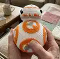 BB-8 Amigurumi Pattern step 2 - assembly progress