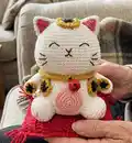 Lucky Cat (Version 2) Amigurumi Pattern step 4 - final assembly and finishing