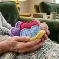 Conversation Candy Hearts Amigurumi Pattern step 1 - construction progress