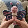 Ava the Butterfly Amigurumi Pattern step 1 - construction progress