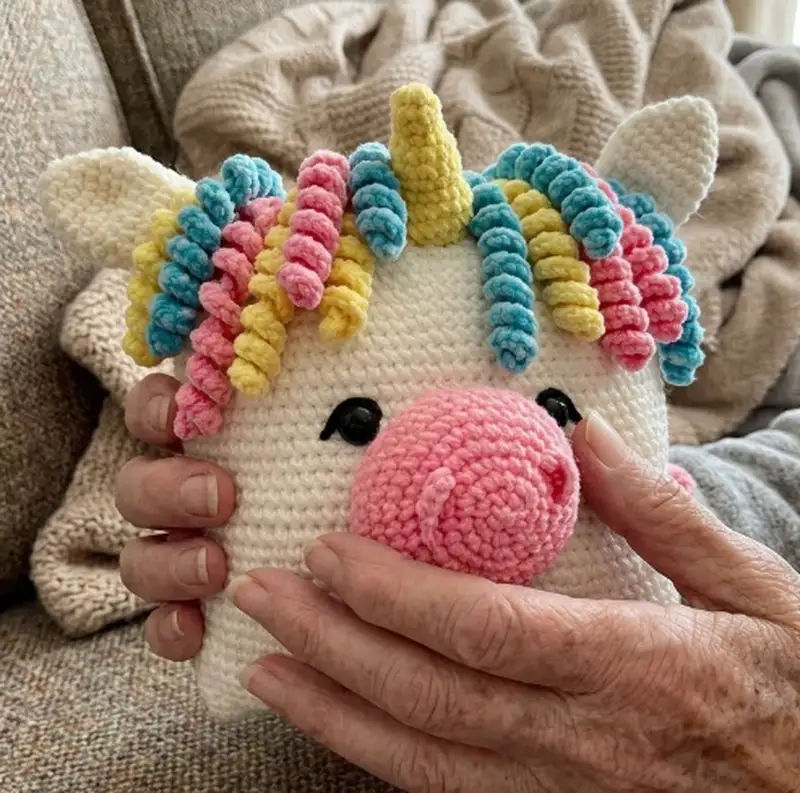 Complimentary Intermediate crochet pattern: Pillow-unicorn Amigurumi Pattern - Simple to follow guide