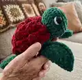 Rose Turtle Amigurumi Pattern step 1 - construction progress
