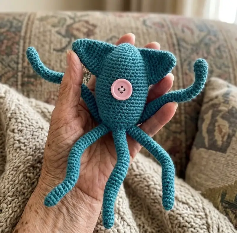 Complimentary Intermediate crochet pattern: Squid Coraline Amigurumi Pattern - Simple to follow guide