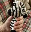 Xander the Zebra Amigurumi Pattern step 3 - details and accessories