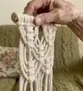 60 Macrame Knots & Knot Patterns Pattern step 2 - assembly progress