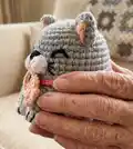 Calico Cat Amigurumi Pattern step 2 - assembly progress