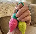 The Festive Lights Amigurumi Pattern step 2 - assembly progress