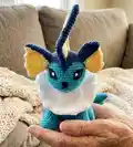 Vaporeon Amigurumi Pattern step 1 - construction progress