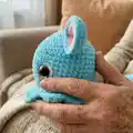 Blue the Dumbo Octopus Amigurumi Pattern step 2 - assembly progress