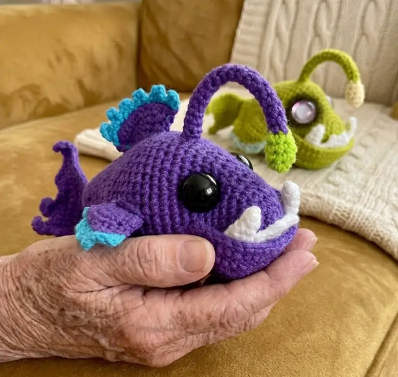 Complimentary Intermediate crochet pattern: Erebus the Angler Fish Amigurumi Pattern - Simple to follow guide