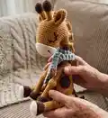 Ollie the Giraffe Amigurumi Pattern step 1 - construction progress