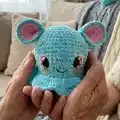 Blue the Dumbo Octopus Amigurumi Pattern step 4 - final assembly and finishing