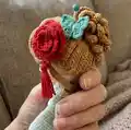 Kimono Baby Kyoko Amigurumi Pattern step 2 - assembly progress