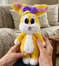 Cute Bunny Amigurumi Pattern step 1 - construction progress